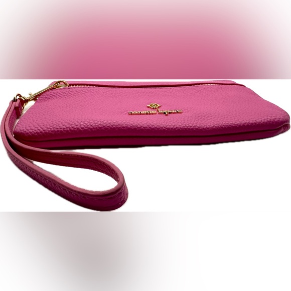 Nanette Lepore Pink Pebbled Clutch Wristlet, Never Used - Picture 6 of 7